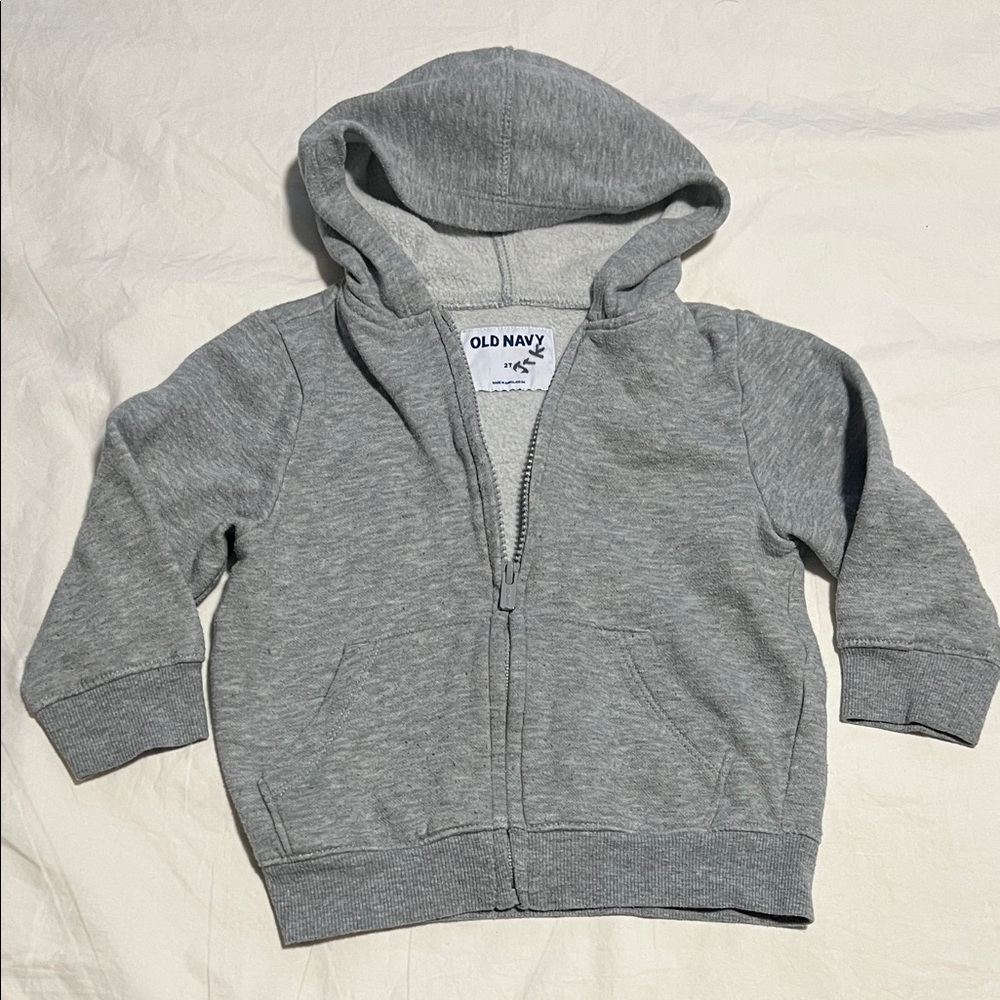 Old Navy Kids Zip-Up Gray Hoodie